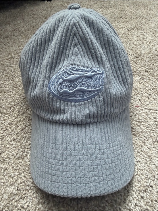 Corduroy Baseball Cap in Light blue with Embroidered Florida gators Logo